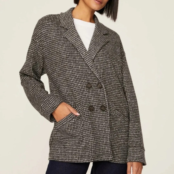 Madewell Houndstooth blazer style NG570 - Picture 2 of 8
